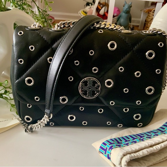 Tory Burch Handbags - NWT TORY BURCH WILLA LEATHER GROMMETS SHOULDER CROSSBODY BAG